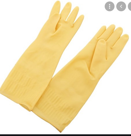 Găng tay cao su dài size L