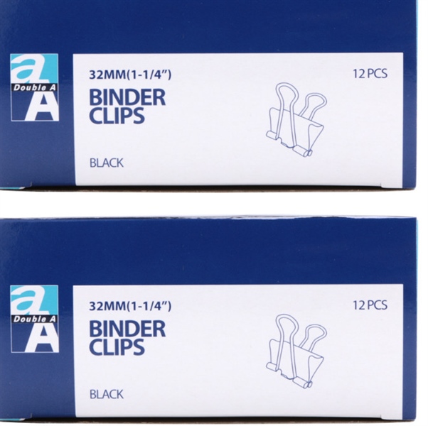 Kẹp sắt đen Double A 32mm