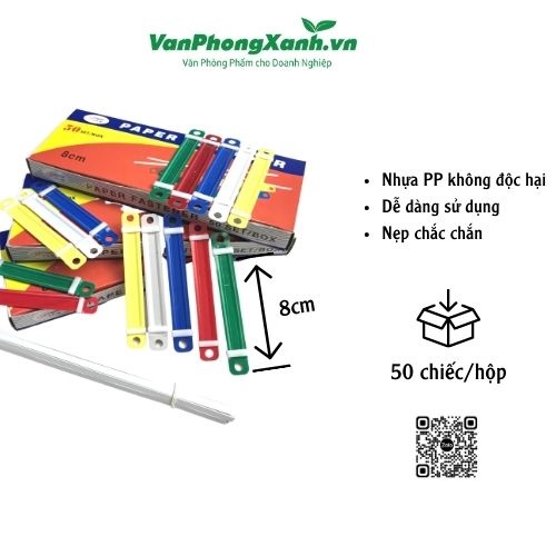 Kẹp acco nhựa FYD 82217 (Nẹp tài liệu) 8cm Hộp 50 chiếc