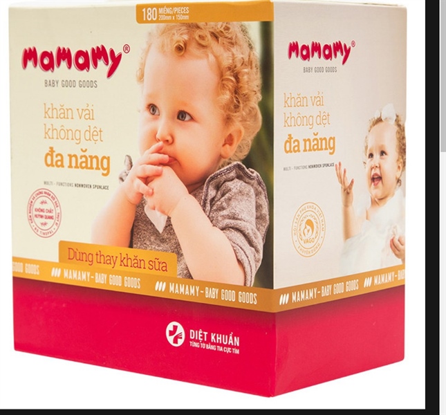 Giấy vải khô Mamamy ( 180 tờ/hộp)