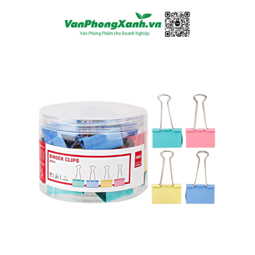 Kẹp sắt màu 41mm Deli 8552A