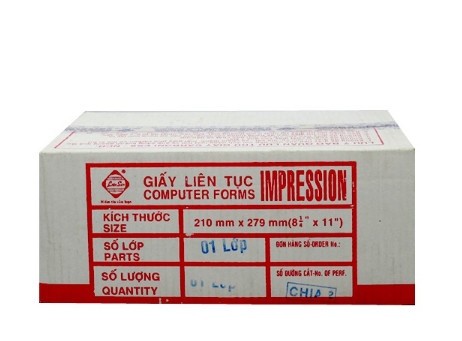 Giấy in liên tục 1 liên khổ A5