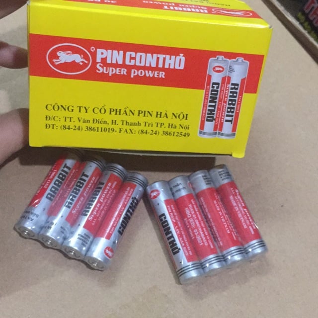 Pin đũa Con Thỏ Rabbit R03P 1,5V AAA - 2 viên/vỉ